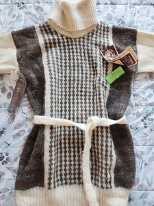 NWT Samband of Iceland Wool Sweater L | Icelandic ICELook VintageTunicNordicKnit - Picture 1 of 16