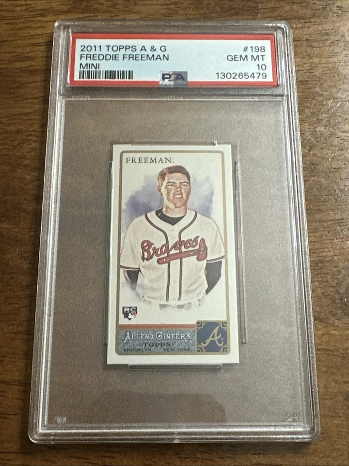 Freddie Freeman 2011 Topps Allen & Ginter Mini Rookie PSA 10 Atlanta Braves - Image 1 of 3