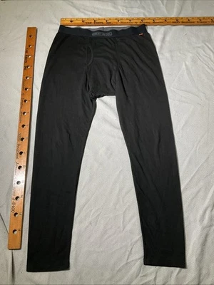 Pantalones Omni-Lana Para Hombres XL Negro Capa Base Térmicos Largos John Bottoms Pull On Foto 1 de 4