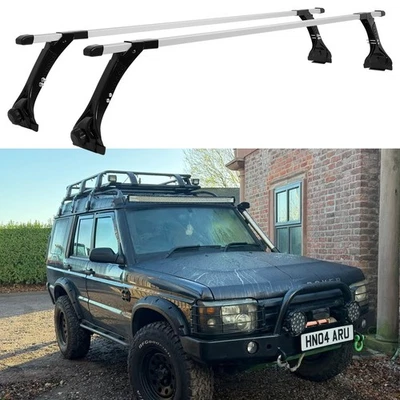 63" Rain Gutter Roof Rack Cross Bars Cargo Carrier For Land Rover Discovery I II Foto 1 de 4