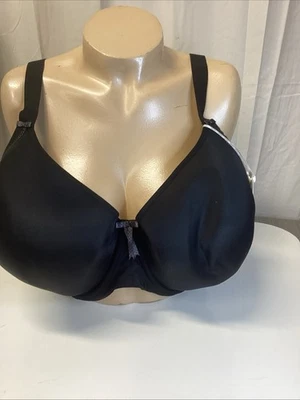 Elomi 黑色 Bijou 钢圈可调式聚拢文胸 美国 44DDD 英国 44E MSRP 72 美元 全新无标签 — 第 1/4 张图片