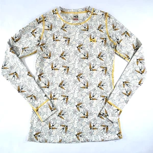 Kari Traa Fryd Top Womens S Floral Bird Long Sleeve Base Layer Quick Dry Stretch - Picture 1 of 12
