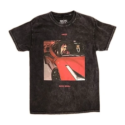 Nova Camiseta de Algodão Preta Nicki Minaj Yikes Adulto Média Música Pop Lavagem Ácida - Imagem 1 de 4
