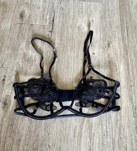 Reggiseno con spalline stile bondage nero - Foto 1 di 3