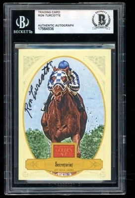 🔥2012 Panini Golden Age Secretariat #108 Ron Turcotte Signed Auto BAS ZK8881 - Image 1 of 2