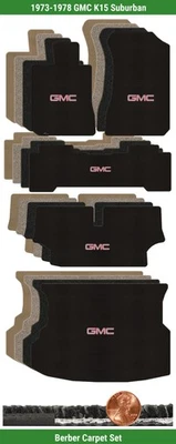 Juego de alfombrillas bereber personalizadas para '73-78 GMC K15 Suburban con logotipo (5 piezas) #NZP Foto 1 de 4