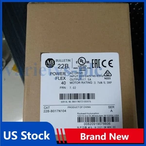 Versiegelt 22B-B017N104 Allen Bradley PowerFlex 40 AC Antrieb 17 A 5 PS US kostenlose Steuer - Bild 1 von 7