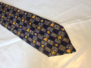 Blue Gray Gold SILK Tie Necktie BARRINGTON (9809) - Picture 1 of 2