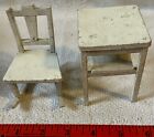 Antique Table And Chair Miniature For Dollhouse Toy Mini