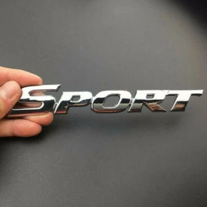 3D Sport Emblem Badge Metal Silver Sticker Decal Trims Car Exterior Accessories - Picture 1 of 15