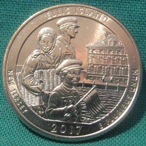 2017-D  Washington 25c-ATB Series-Ellis Island-Choice Uncirculated-#402-39 - Picture 1 of 2