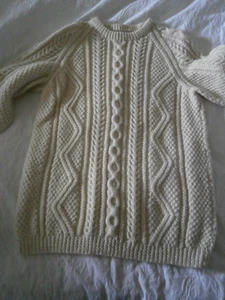 Vintage Unisex Adult Arran knit jumper see description for size - Picture 1 of 4