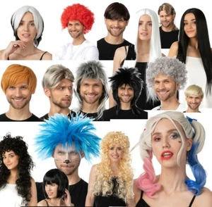 Fancy Dress Wigs Photo Prop Halloween Long Curly Wig Mens Short Wig Mens Long  - Picture 1 of 43