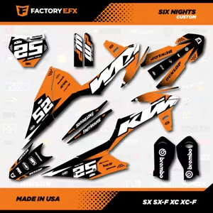 Orange Black Racing Graphics Kit fit KTM 19-22 SX SXF XC XCF 125 150 250 350 450 - Bild 1 von 5
