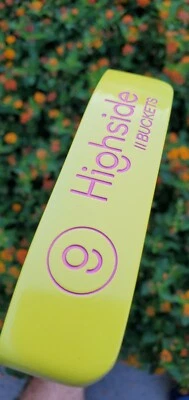 Highside Buckets Yellow Pink Stainless Steel Putter Milled Graphite Shaft HC 34" - Image 1 of 4