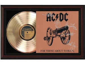 Ac/DC For Those  Framed Cherry wood Reproduction Signature LP Record Display. - Picture 1 of 5