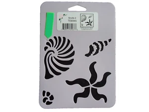Note: small tear Stencil Shells 2 TE9345 StenSource journals crafts ocean beach - Picture 1 of 2