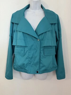 Chaqueta cortavientos Carlisle para mujer azul turquesa talla 10 cremallera completa usada en excelente estado Foto 1 de 4