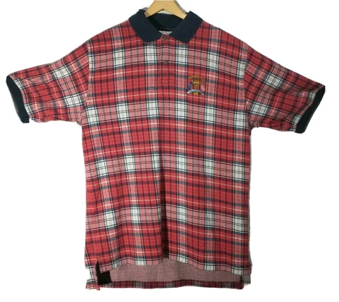 Vintage Slazenger 1997 RYDER CUP VALDERRAMA COURSE Plaid Polo Shirt - L Cover