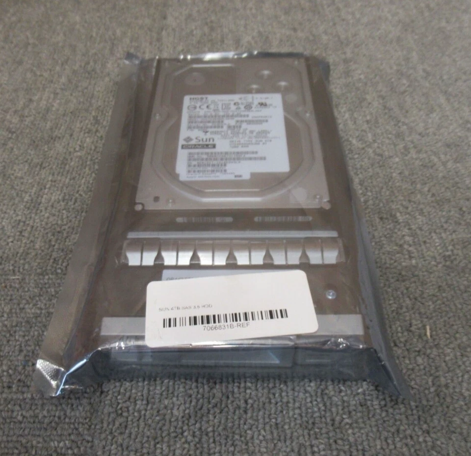 New Sun Oracle 7066831 7065489 4TB 7.2K 6Gb/s SAS 3.5" Hard Drive In Sun Caddy - Image 1 of 4