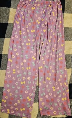 Circo Girls Purple Paw Print Pajama Pants Size Large - Image 1 of 4