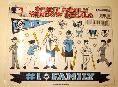 Calcomanías de ventana Tampa Bay RAYS MLB Family Spirit BÉISBOL fanático pegatina coche Foto 1 de 2