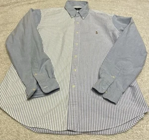 RALPH LAUREN Men's XL Moxford Button Down Striped Flesh Pony Colorblock Shirt - Picture 1 of 10