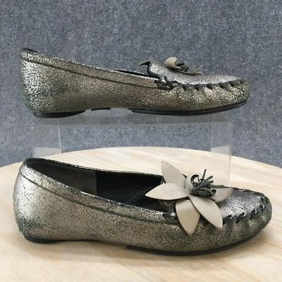 Zapatos Indigo by Clarks para mujer 9 M sin cordones planos de cuero gris informales sin plantillas Foto 1 de 4