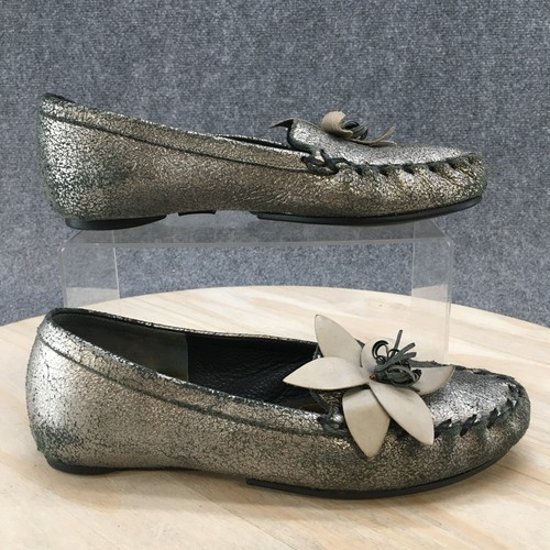 Scarpe Indigo by Clarks donna 9 M slip on piatte grigio pelle casual senza solette