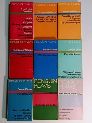 Nine Penguin Plays paperbacks from the 1960s Bernard Shaw Tennessee Williams Foto 1 de 4
