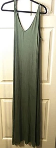 Maxikleid Damen olivgrün, M - Bild 1 von 2
