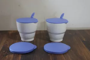 Tupperware Gewürzbehälter mit blauen Löffeln und Deckeln 3839A-3 - Bild 1 von 5