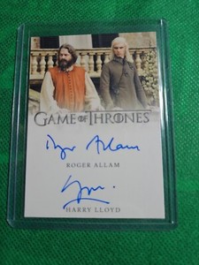 Game of Thrones Inflexions, Roger Allam / Harry Lloyd  Dual Autograph Card