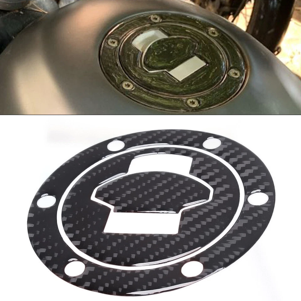 3D Carbon Fiber Fuel Cap Gas Tank Pad Sticker Black For BMW R1150R R1150RT Black - Imagem 1 de 4