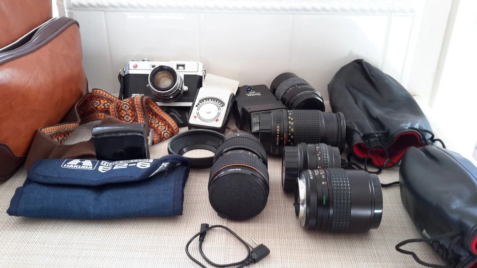 Cámara vintage Petri F1.9 color corregido súper 35 mm/accesorios Japón Corea Foto 1 de 4