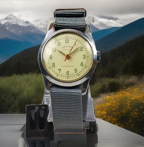 RARE VINTAGE GENOVA DE LUXE SWISS MADE MECHANICAL HANDWIND FIELD MEN'S WATCH  - Picture 1 of 10