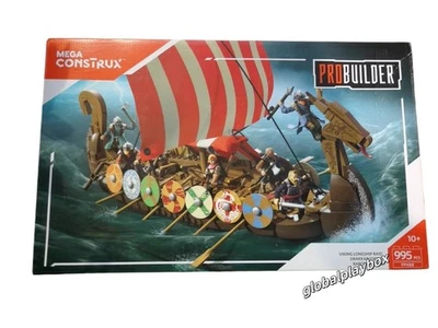 Mega Construx Probuilder FPH88 Viking Longship Raid Building Toy Sealed - Image 1 of 4