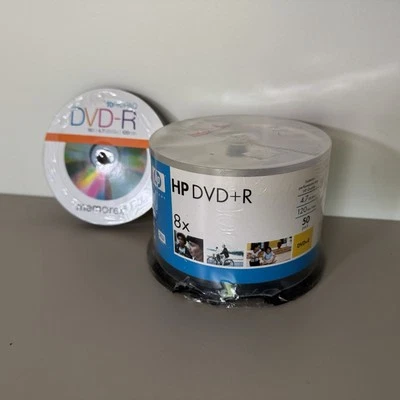 50 HP Blank 8X DVD-R DVD 4.7GB & 10 Memorex 16x DVD-R 4.7GB Media Disc Lot - Image 1 of 4
