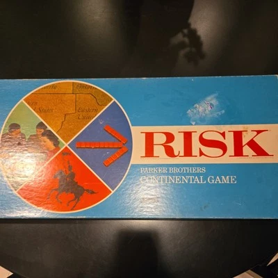 VTG RISK BOARD GAME COMPLETE EARLY VERSION WOOD PIECES  - Image 1 of 4