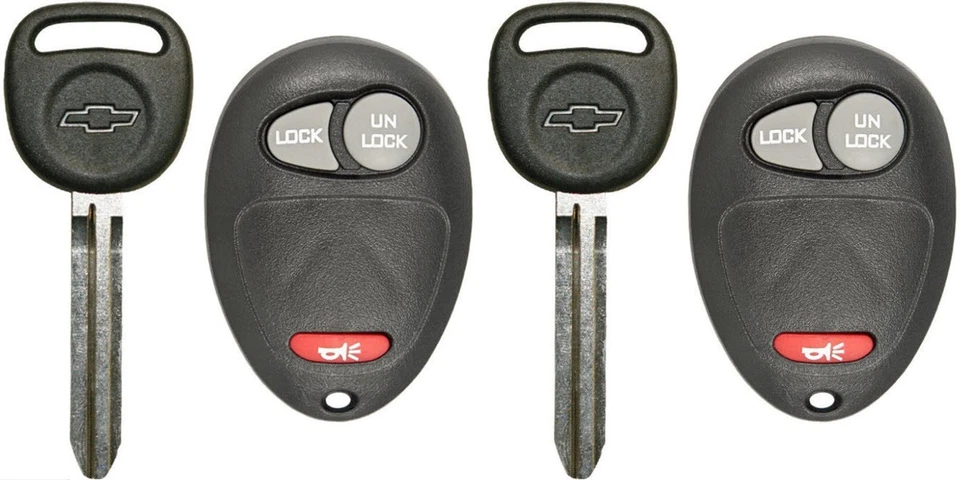 4 llaves en blanco para Chevy Colorado 2004-2012 LOGO 692365 + control remoto 3B Foto 1 de 4