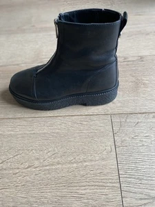 Next Signature Forever Comfort Leather Front Zip Chunky Sole Boots Size 5 EU 38 - Picture 1 of 11