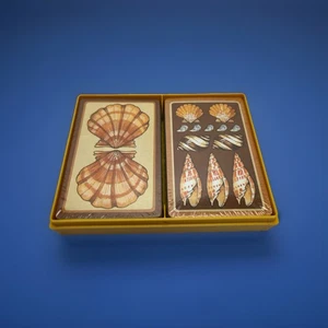 Vintage Hallmark Bridge Playing Cards Seashells NEW Sealed W/ Case Made In USA - Picture 1 of 5