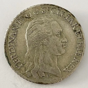 Hn Naples Ferdinand IV De borbone 1795 Plaque Ag BB + Nc Gig #60 r452 - Picture 1 of 2