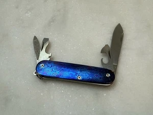 Custom Victorinox Cadet Flytanium Timascus Scales Rare - Picture 1 of 4