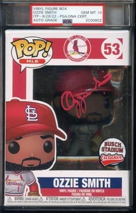 Ozzie Smith Signed/Auto MLB Funko Pop #53 Cardinals HOF PSA DNA Auto 10 - Picture 1 of 6