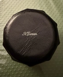 Vintage Pinwheel Change Purse Holder Leather St. Thomas - Picture 1 of 5