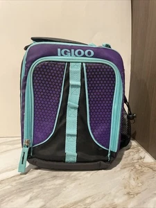 Igloo Portable Lunchbox Soft Sided Cooler School Work Office Purple And Blue - Picture 1 of 10