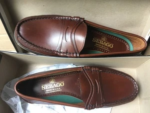 Sebago Broadway Canoe Loafer Shoes Brown Men's size 9 3e 43 Made in USA NEW NOS - Picture 1 of 10