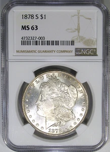 1878-S $1 NGC MS63 MORGAN ~ RARE EDS of VAM-17 (UNLABELED)! - Picture 1 of 6