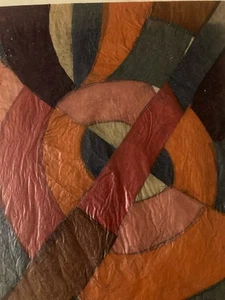 Très Beau Collage Sur Papier 1930 Jeanne Kosnick Kloss Abstrait Signé KK Ancien - Imagen 1 de 13